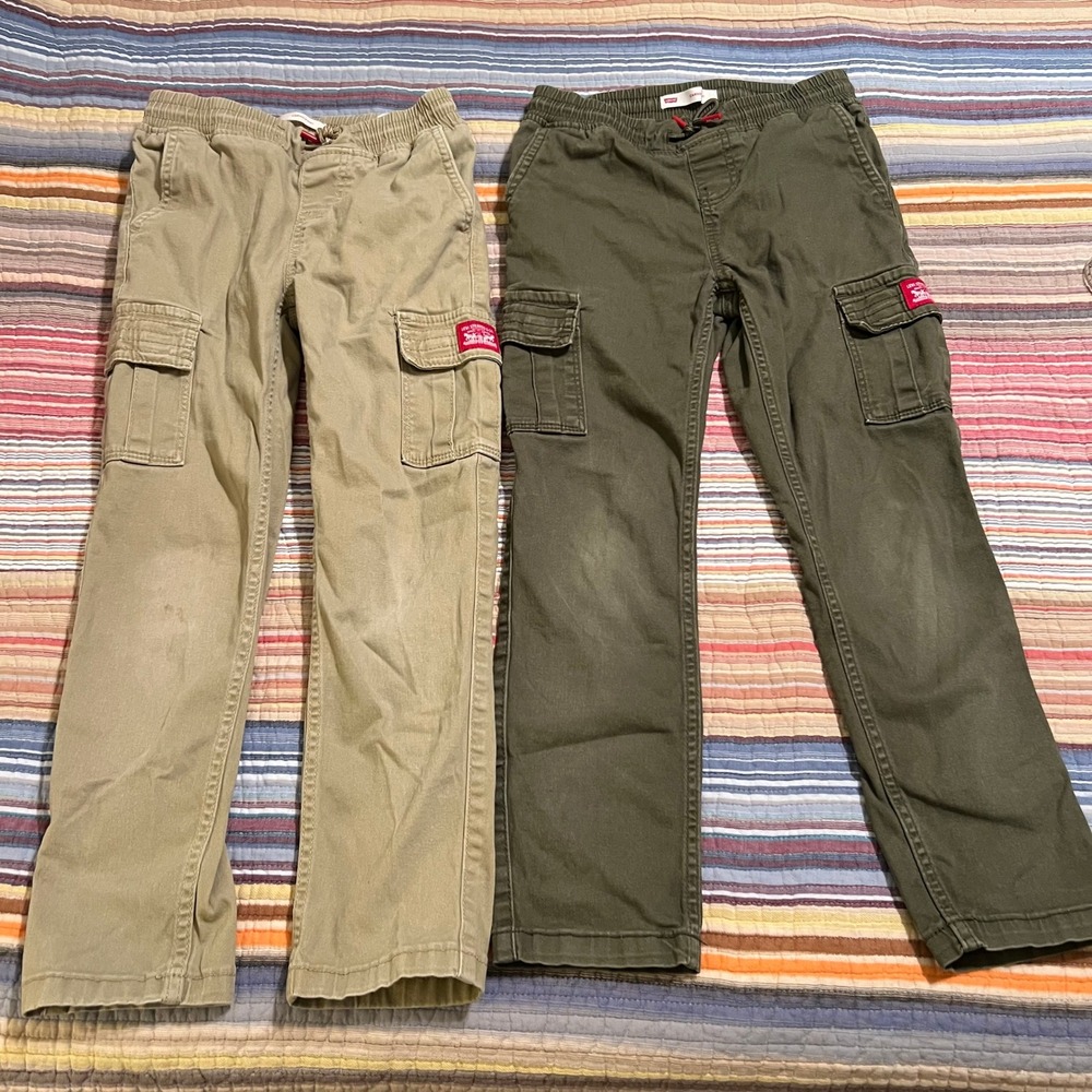 Levi Strauss Kids Cargo‎ Pants Khaki Green Size 8
